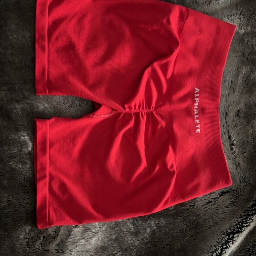 Alphalete Women's Vibrant Red Bike Shorts